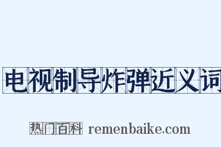 电视制导炸弹近义词是什么意思的图片